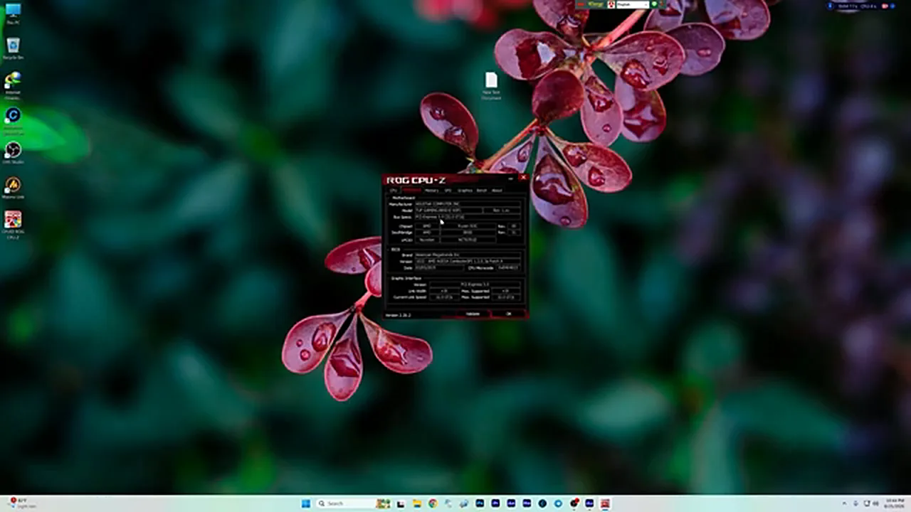ASUS BIOS update ASUS BIOS update - CPU-Z open, showing the motherboard model and current BIOS version