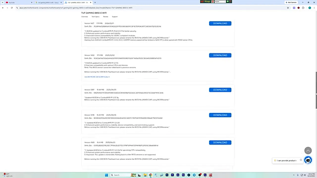 ASUS BIOS update ASUS BIOS update - the extracted BIOS file ready to copy
