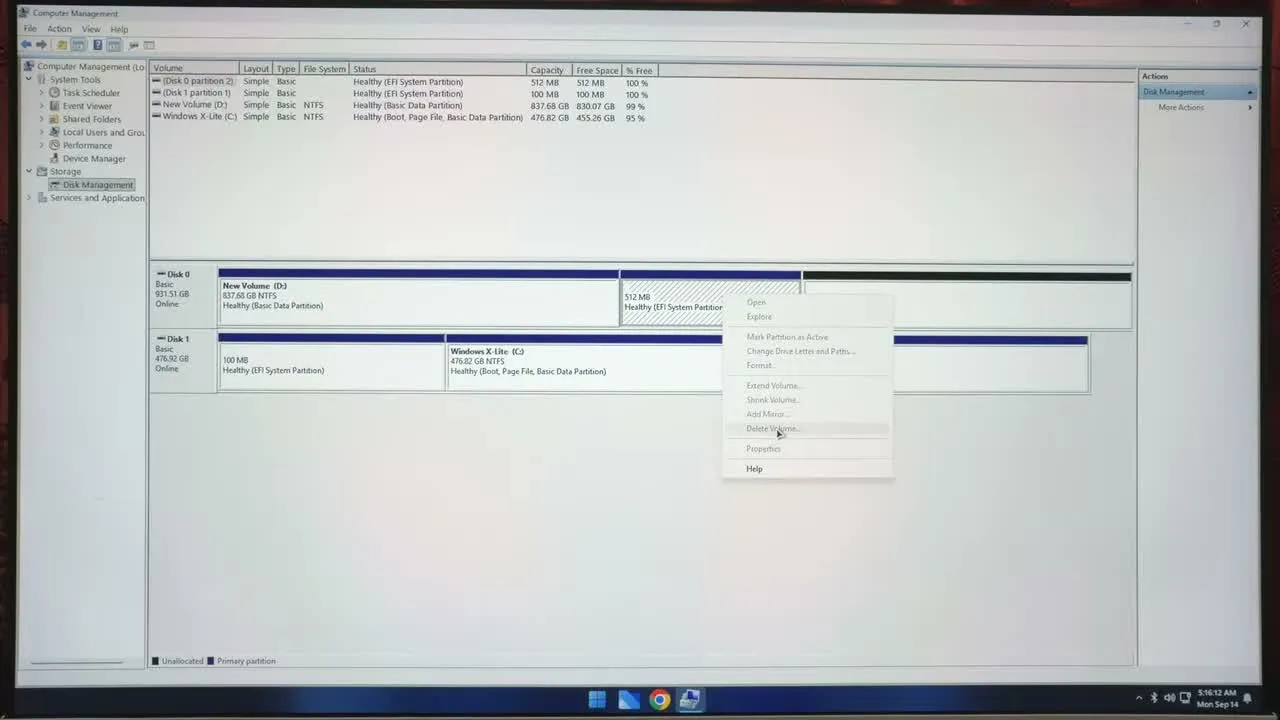 Install Zorin OS Without USB Delete the temporary OS partition and extend the main drive in Disk Management