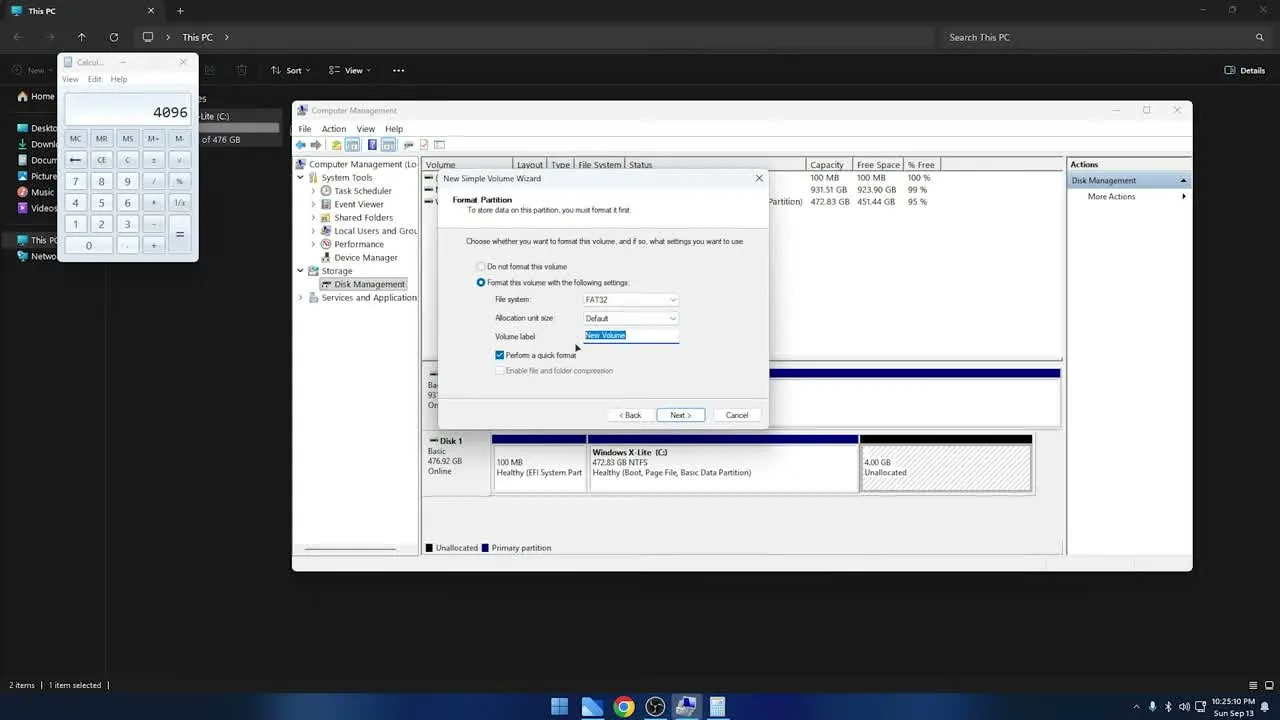 Install Zorin OS Without USB Format the new 4 GB partition as FAT32 and label it OS for booting Zorin OS without a pendrive