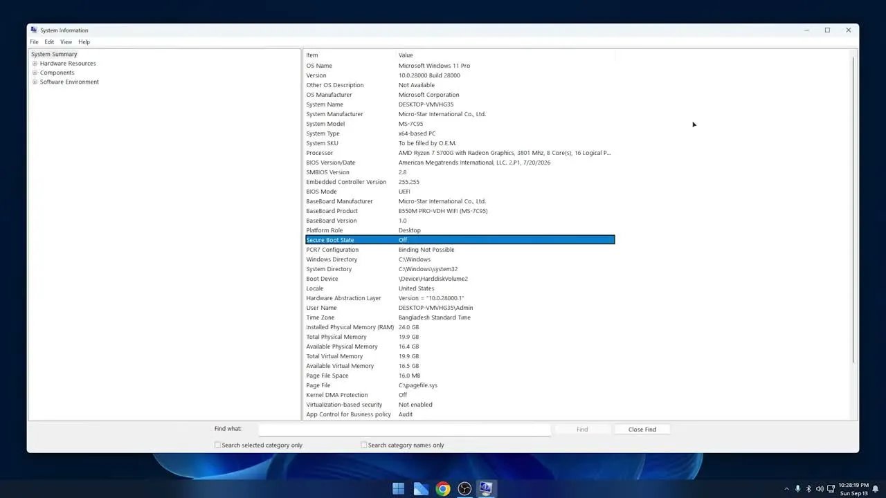 Install Zorin OS Without USB Check Secure Boot State in System Information before installing Zorin OS without USB