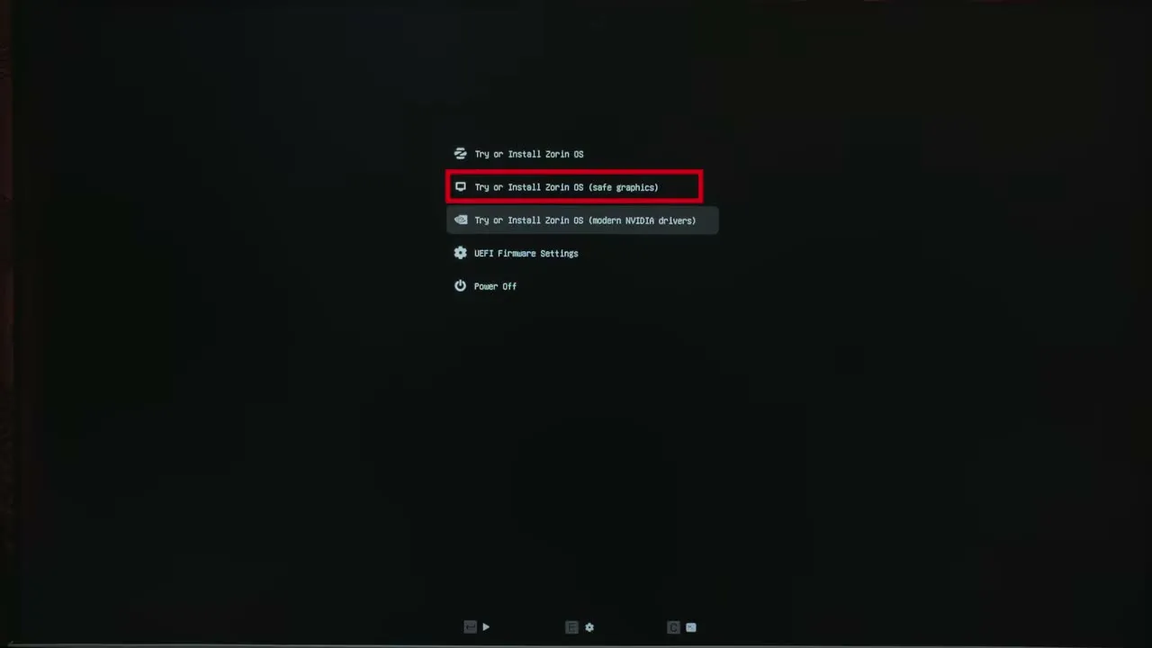 Install Zorin OS Without USB Choose Try or Install Zorin OS from the Zorin boot menu