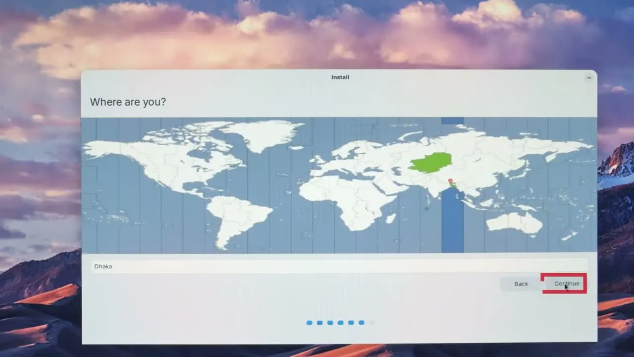 Install Zorin OS Without USB Select your time zone in the Zorin OS installer