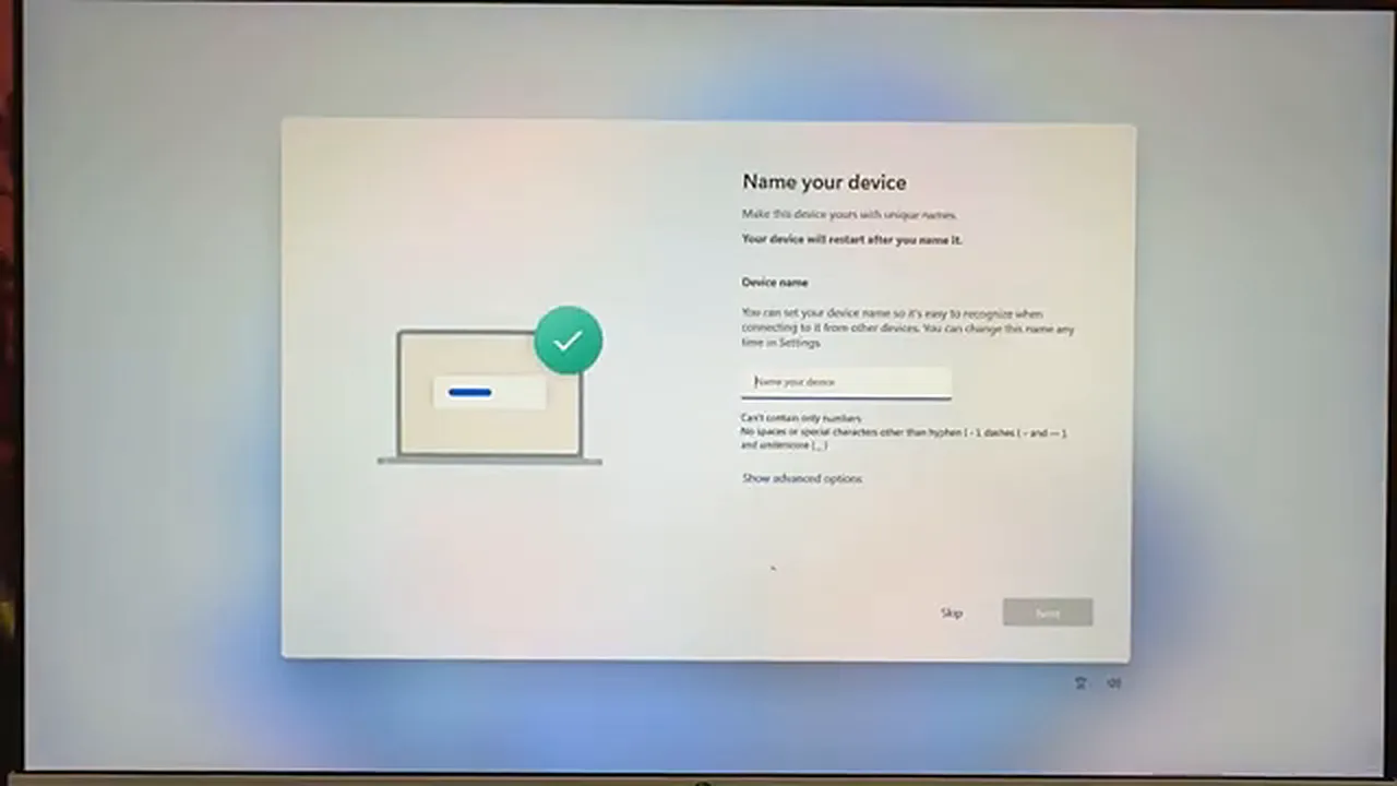 Install Windows 11 26H2 Install Windows 11 26H2 - name your device during the first setup