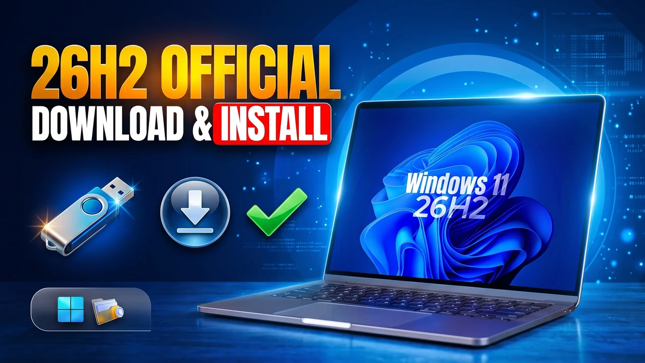 Install Windows 11 26H2 - download and install, clean install with a bootable USB