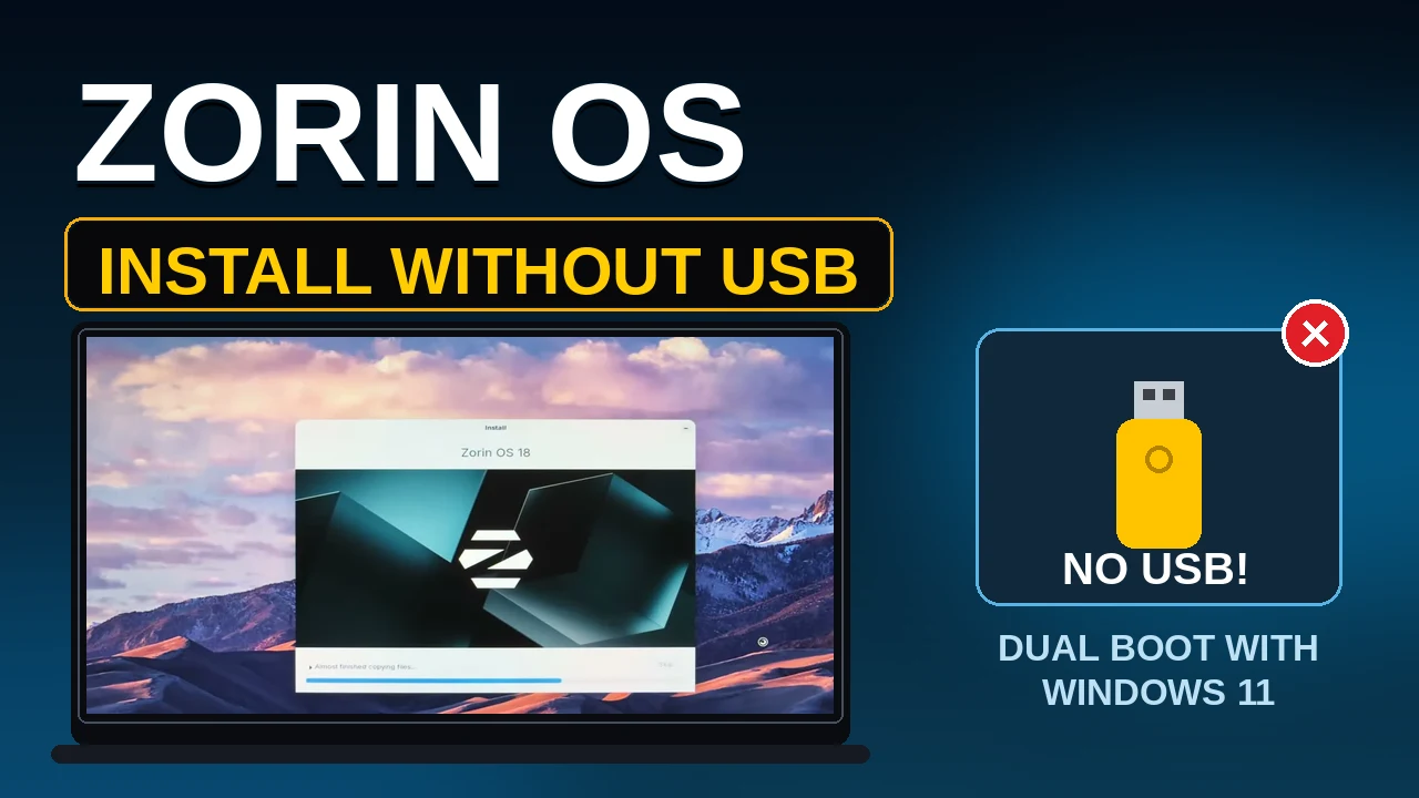 Install Zorin OS Without USB - dual boot with Windows 11, no pendrive needed