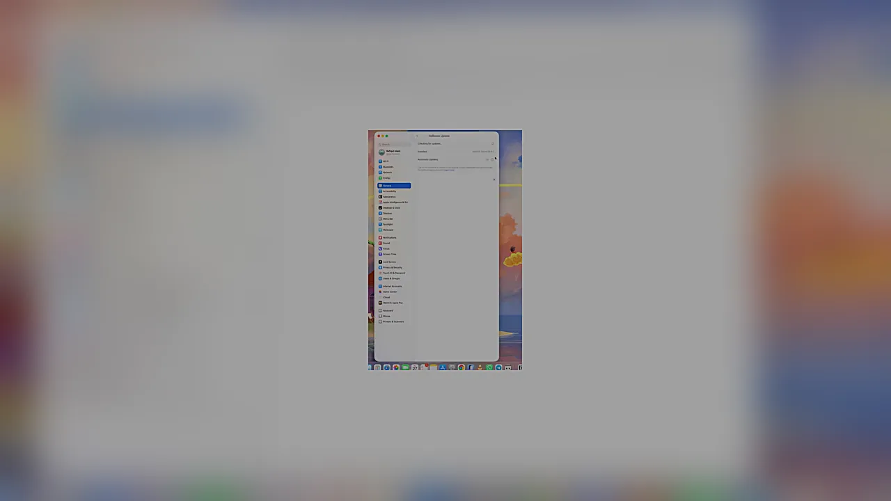 Mac mini auto start Mac mini auto start - the macOS System Settings window