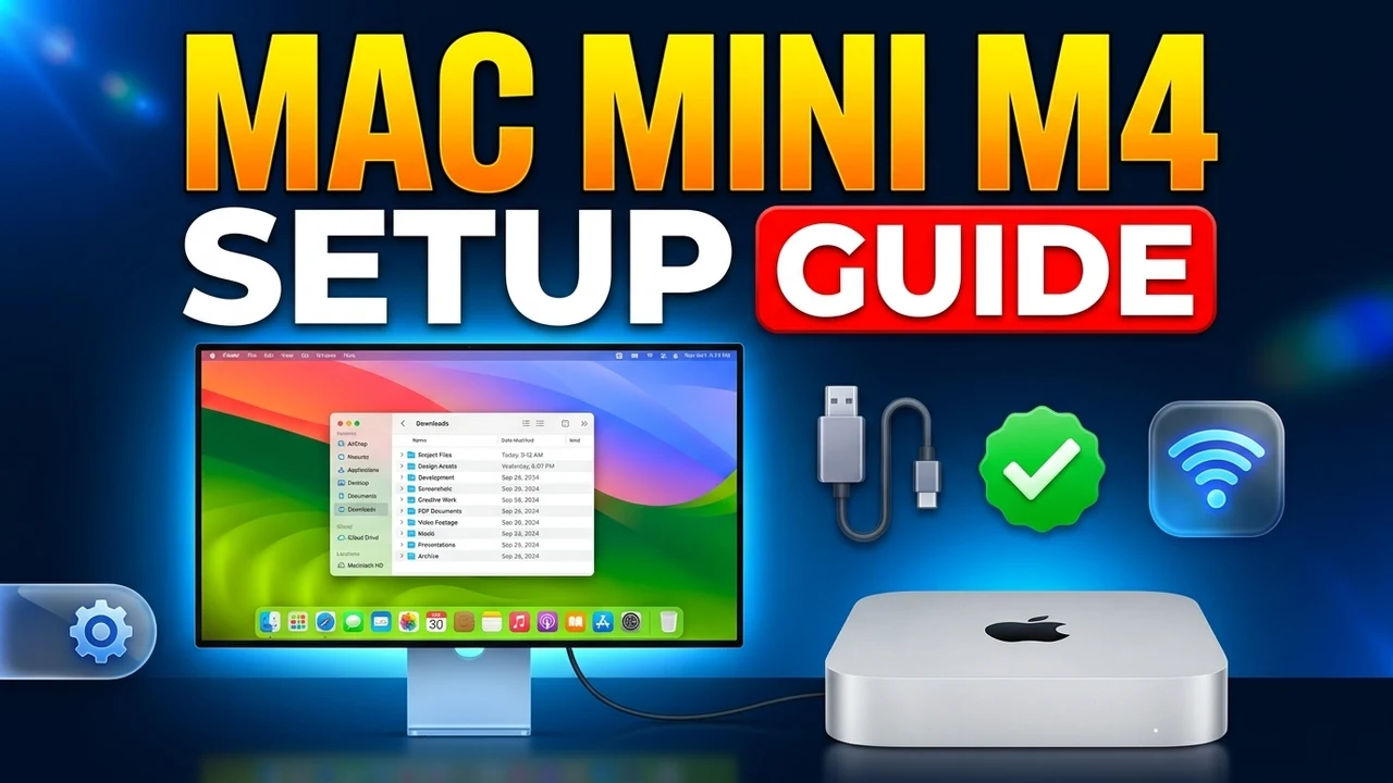 Mac mini M4 setup - complete first-time setup guide with monitor and Mac mini