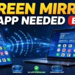 mirror phone screen to PC - phone casting its screen wirelessly to a laptop