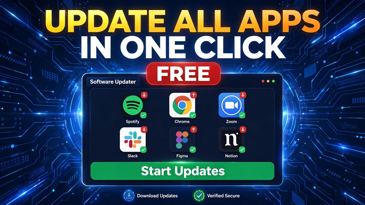Patch My PC Home Updater - thumbnail showing update all apps in one click